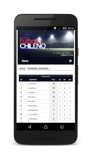 Live Chilean Soccer Ảnh chụp màn hình 1