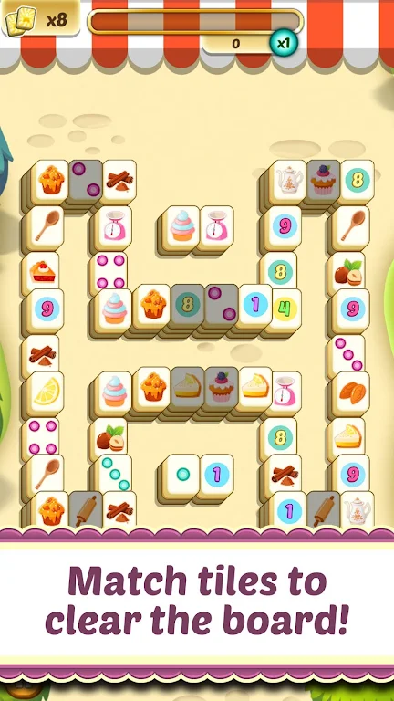 Mahjong Solitaire Cupcake Bake Ảnh chụp màn hình 0