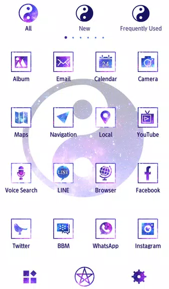 Galaxy Yin-yang Theme Скриншот 2