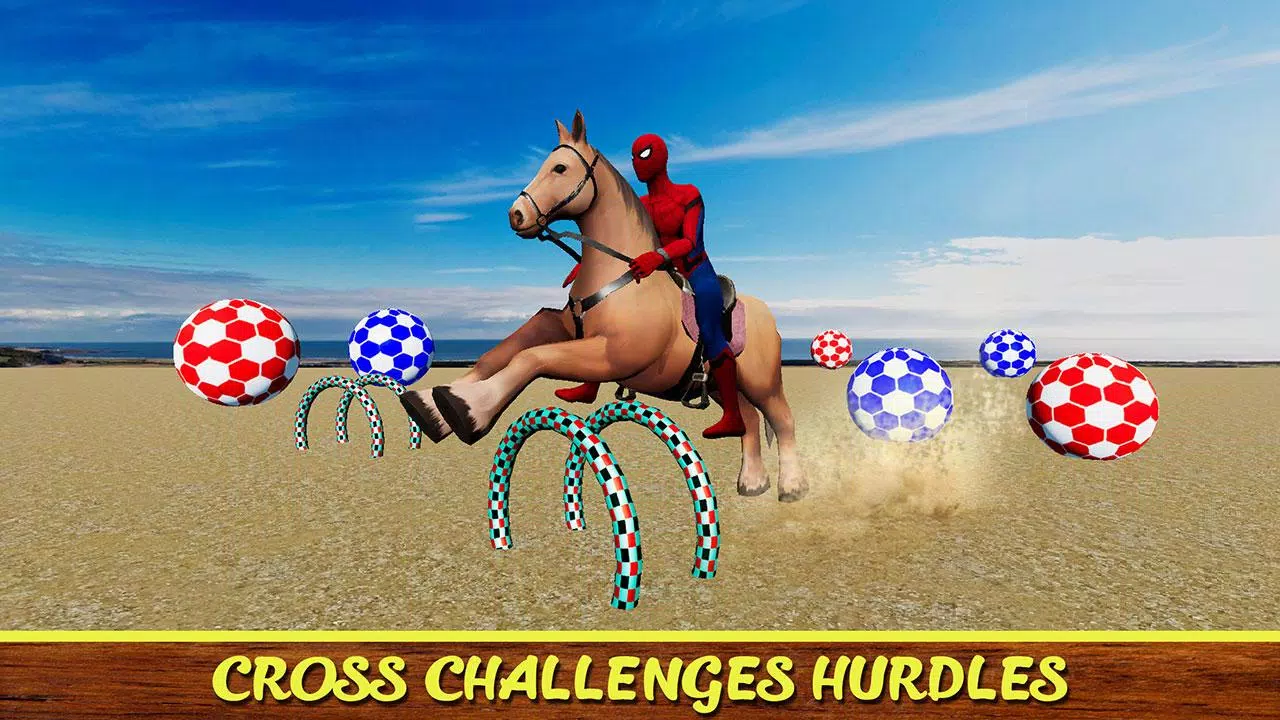 Diligent SuperHeroes Horse Riding 3d Screenshot 1