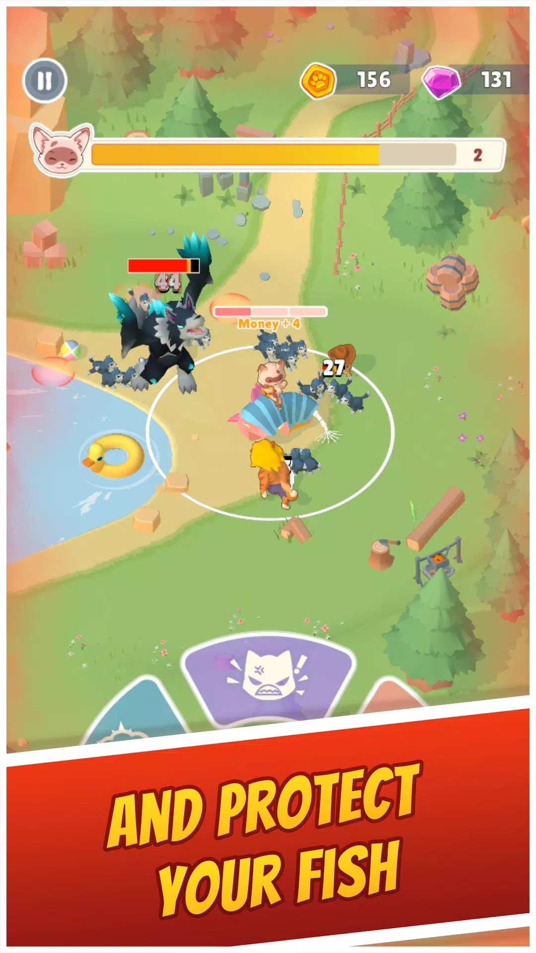 Cat Hero: Idle Tower Defense Скриншот 0