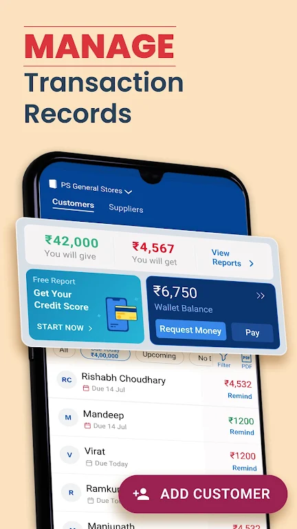 Khatabook Credit Account Book Zrzut ekranu 0