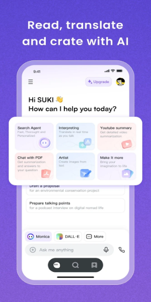 Monica Chatbot AI Assistant Ekran Görüntüsü 2