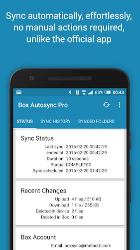 Autosync for Box - BoxSync Zrzut ekranu 1