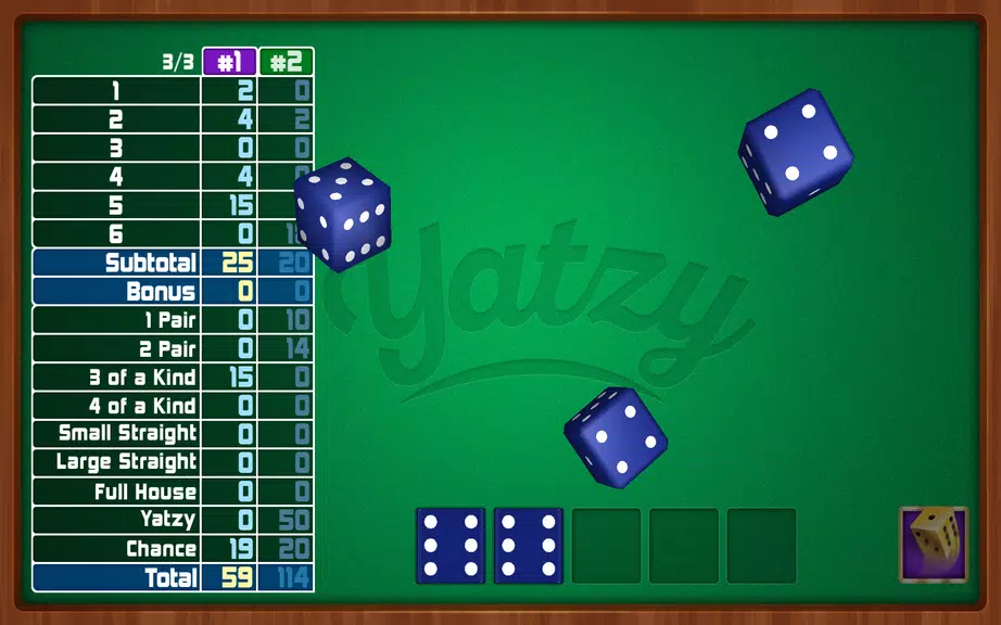 Yatzy Dice Game Capture d'écran 2