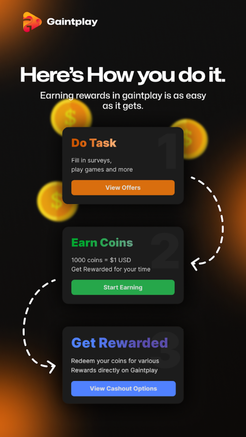 Gaintplay - Make Money Now Captura de pantalla 0