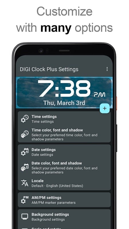 DIGI Clock Widget Plus Captura de tela 2