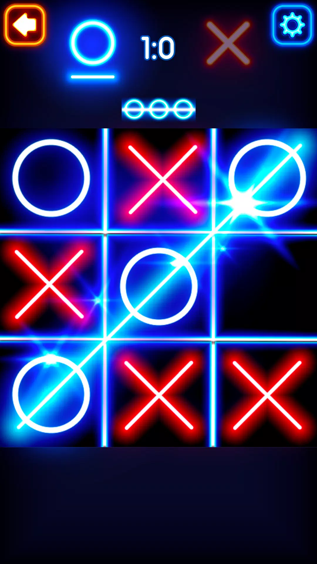 Tic Tac Toe Glow: 2 Players Capture d'écran 1