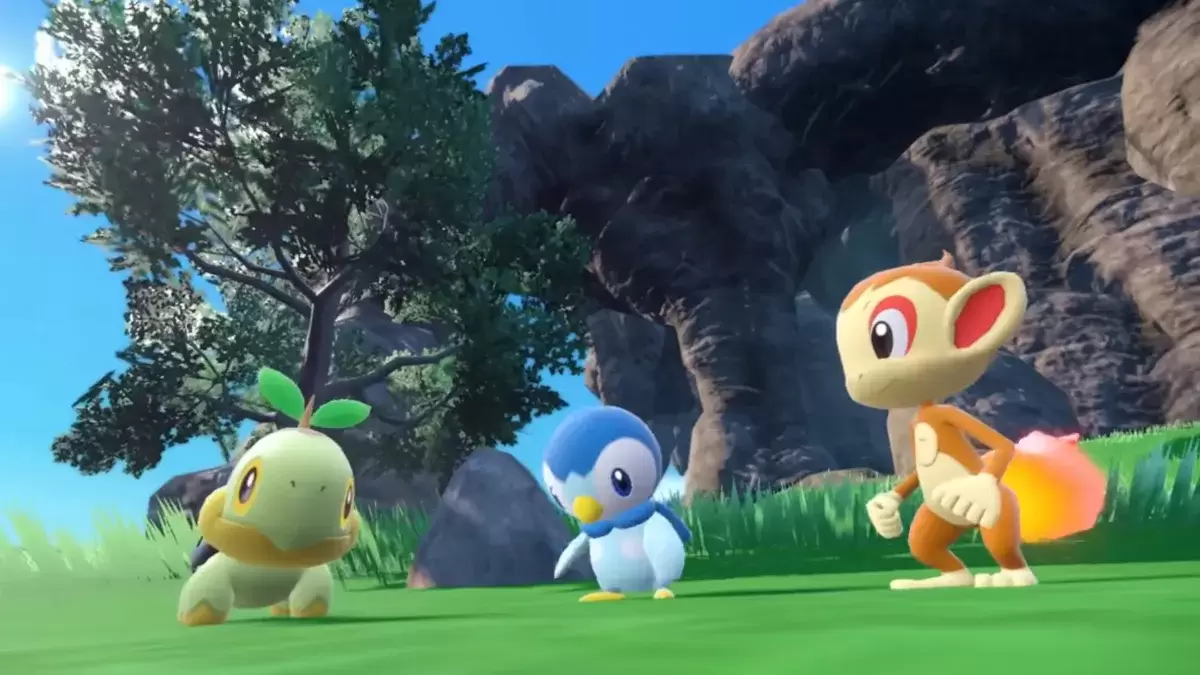 Gen 4 starters Turtwig, Piplup, and Chimchar in Pokémon Scarlet & Violet