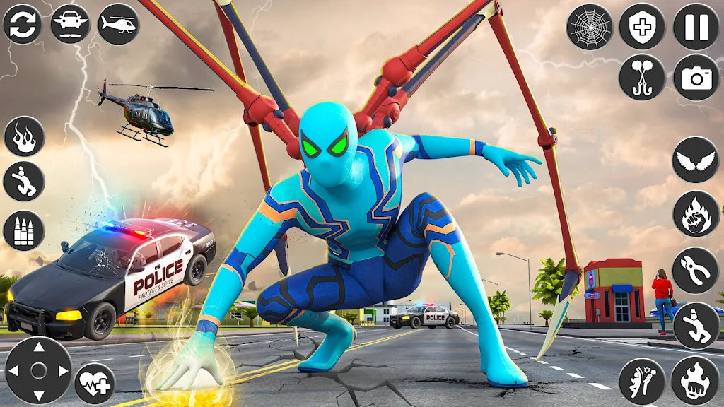 Rope Hero Game- Spider Game 3D Capture d'écran 2