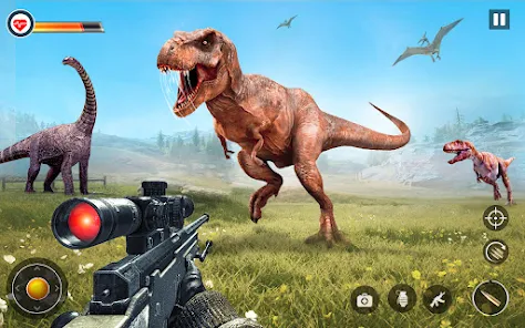 Dino Hunter Sniper 3d: Dinosaur Free FPS Shooting スクリーンショット 1