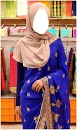 Women Hijab Saree Photo Suits 스크린샷 3