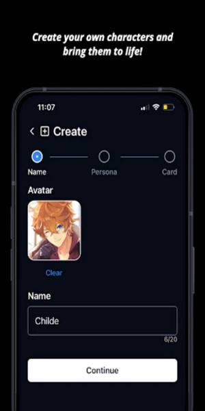 Charstar: AI Character Chat ภาพหน้าจอ 1