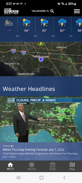 WCTV First Alert Weather Ảnh chụp màn hình 1