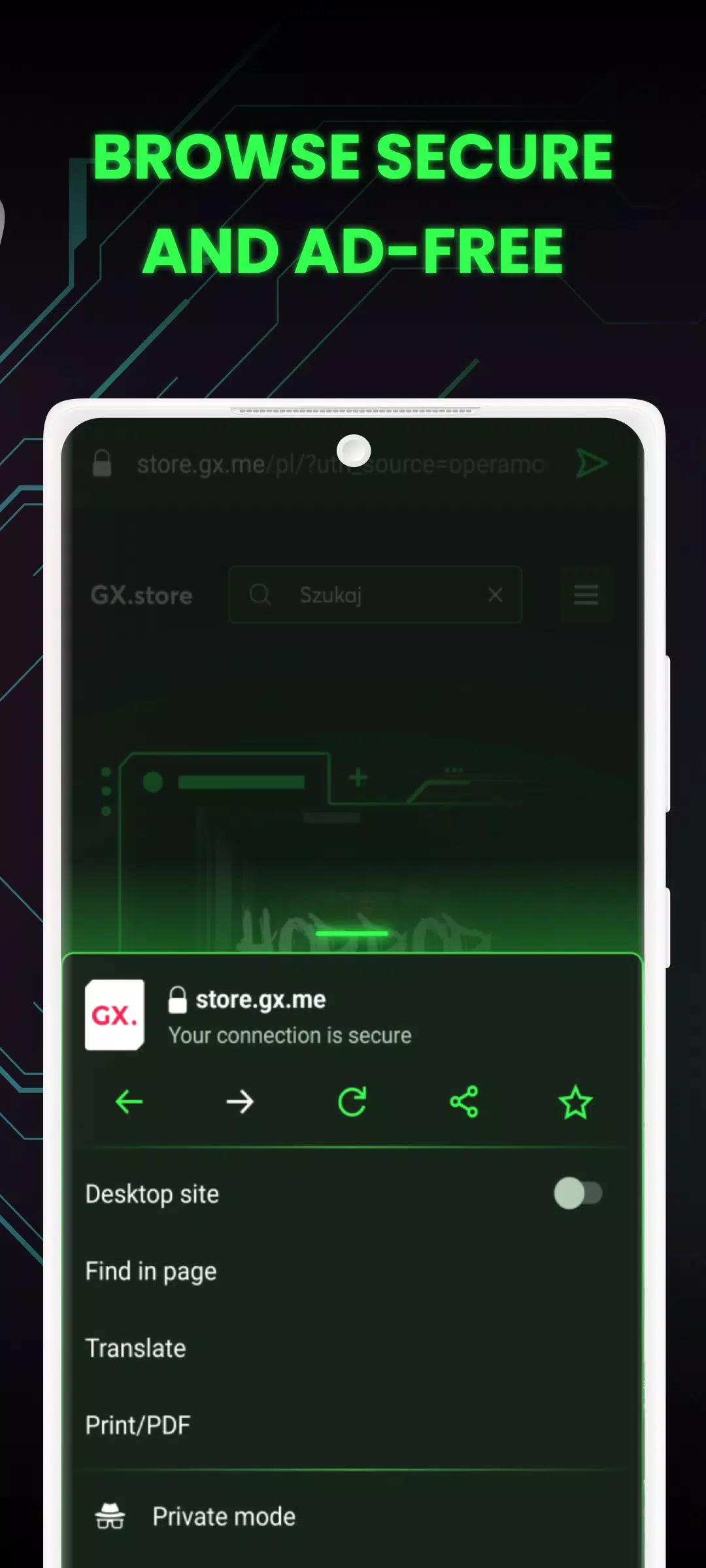 Opera GX Tangkapan skrin 2
