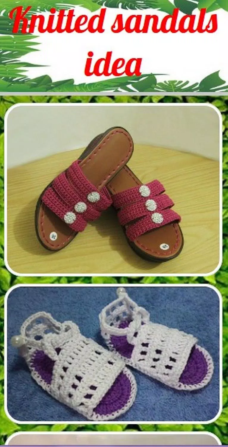 Knitted sandals idea Zrzut ekranu 0