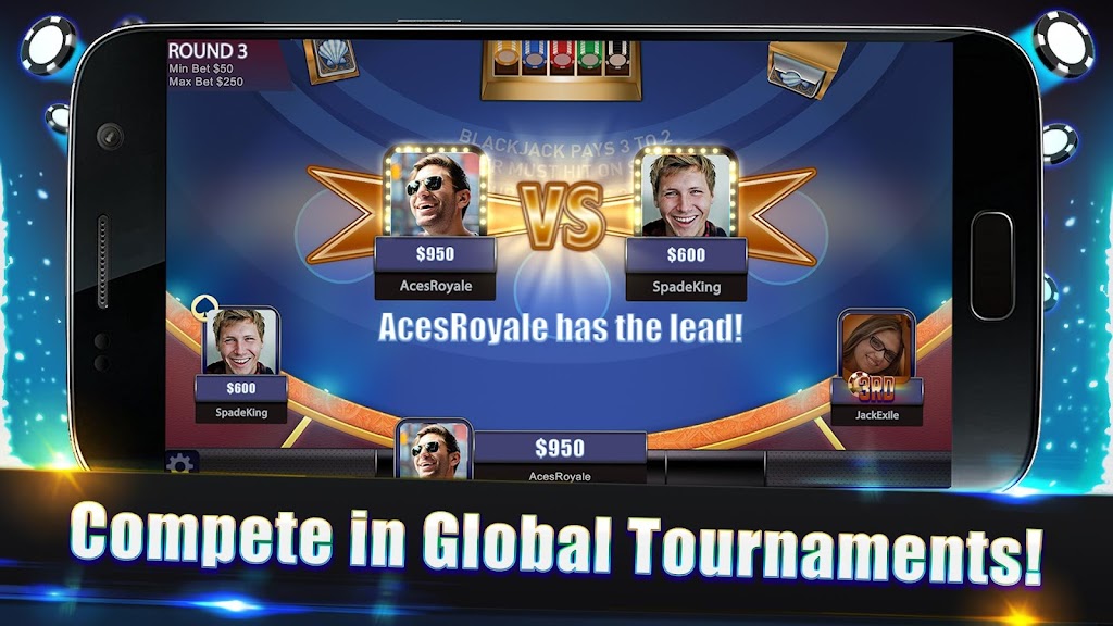Blackjack Legends: 21 Online Multiplayer Casino Captura de tela 1