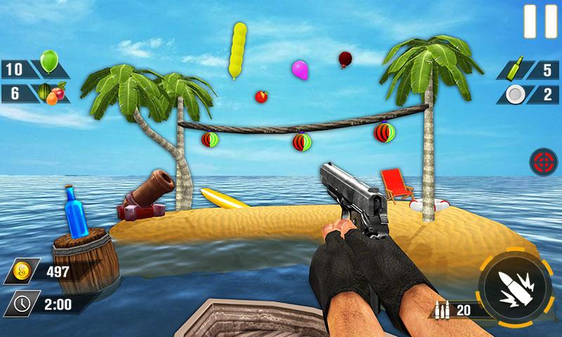 Bottle Gun Shooter Game Mod Capture d'écran 3