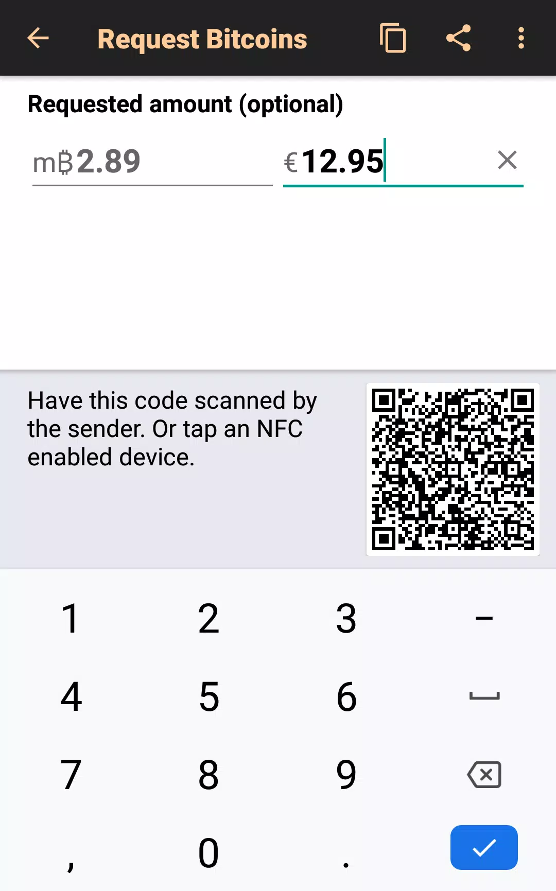 Bitcoin Wallet スクリーンショット 2