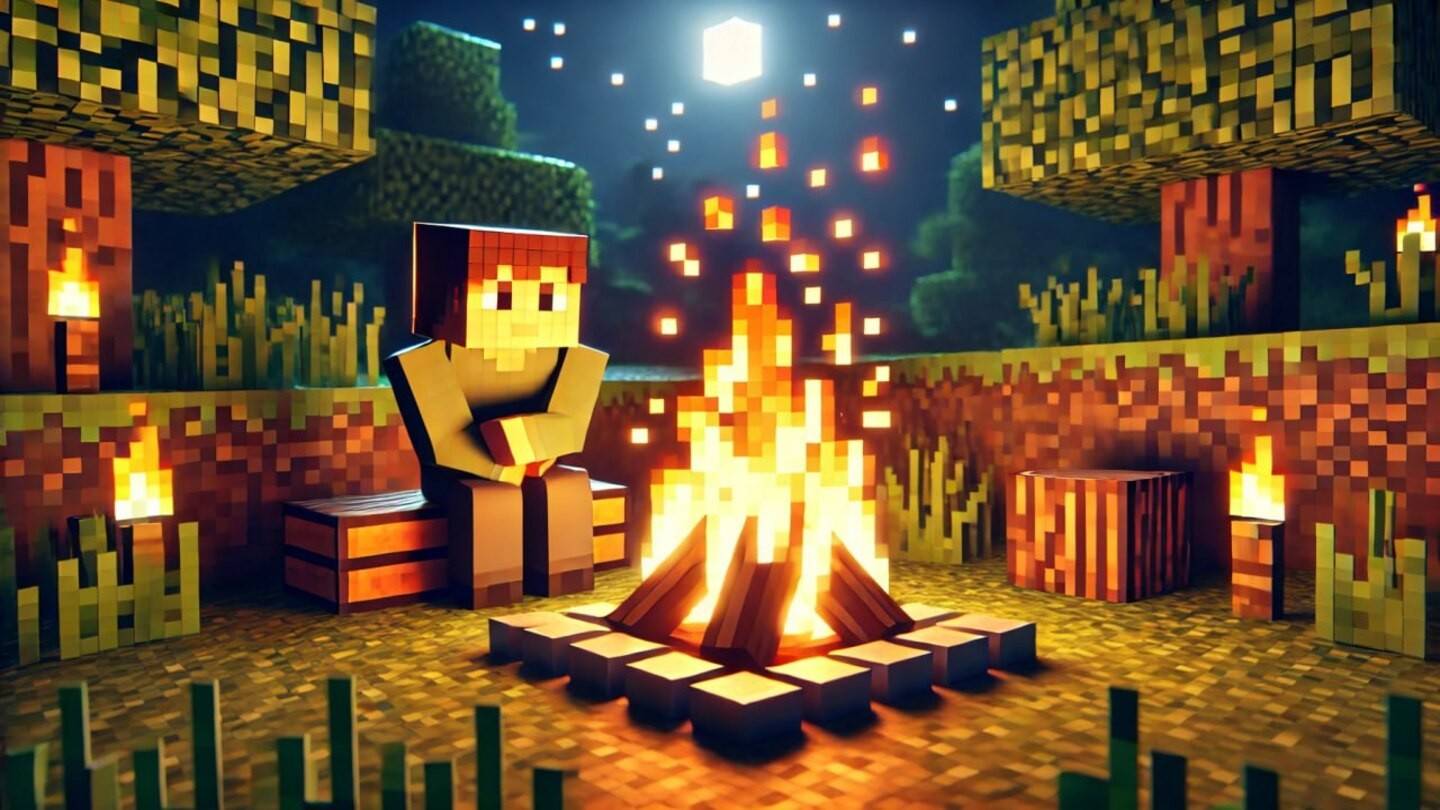 Mga Pangunahing Kaalaman ng Kaligtasan sa Minecraft: Pagbuo ng isang apoy sa kampo sa laro