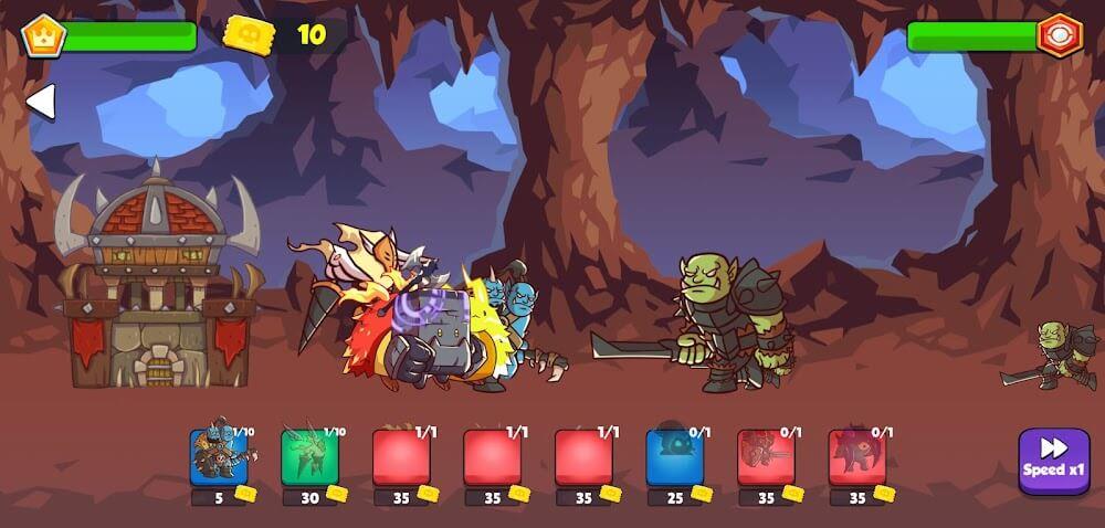 Heroes vs Monsters: Tower War ဖန်သားပြင်ဓာတ်ပုံ 3