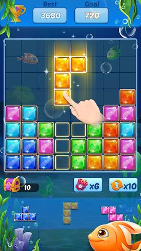 Puzzle Block Ocean Fish Schermafbeelding 0