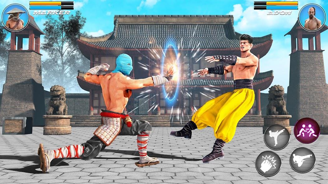 Kung Fu karate Game Offline 3D Mod Schermafbeelding 0