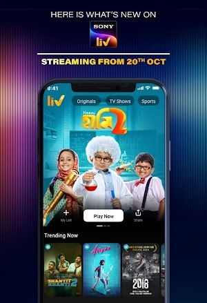 Schermata SonyLIV 1