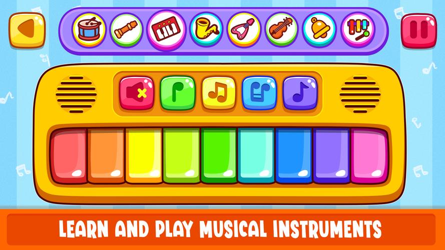Piano Kids Toddler Music Games Скриншот 0