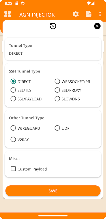 AGN INJECTOR (SSH/DNS/SSL) VPN Zrzut ekranu 1