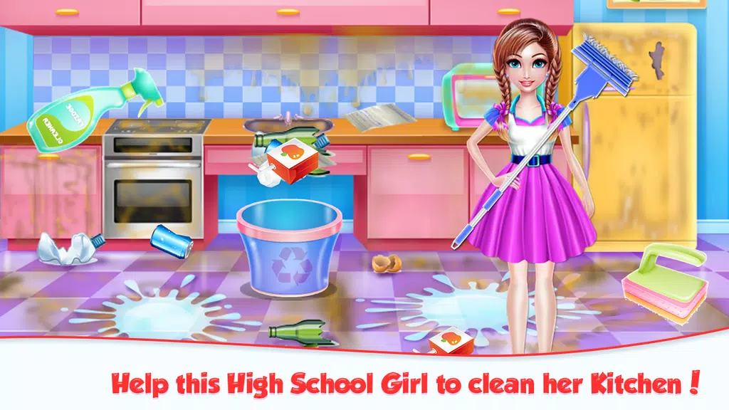 Highschool Girl House Cleaning Zrzut ekranu 3