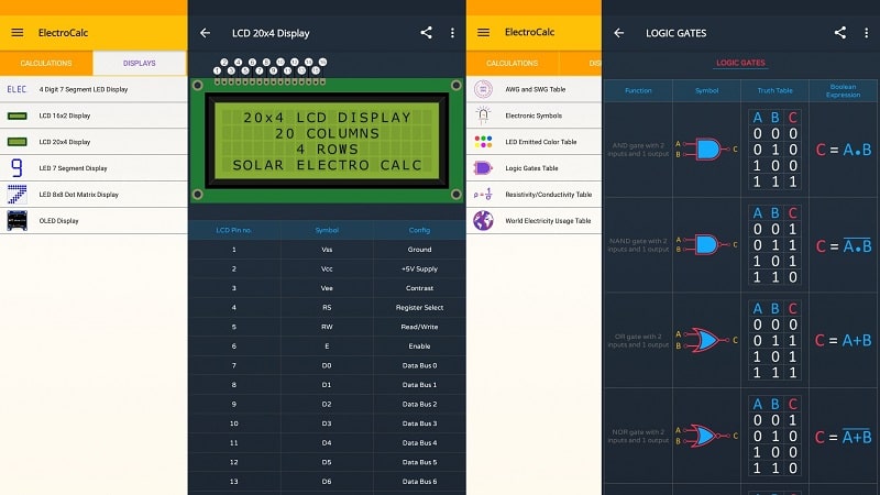 ElectroCalc Capture d'écran 2