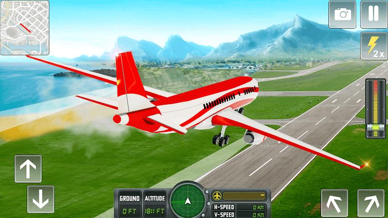 Flying Airplane Pilot Games Скриншот 2