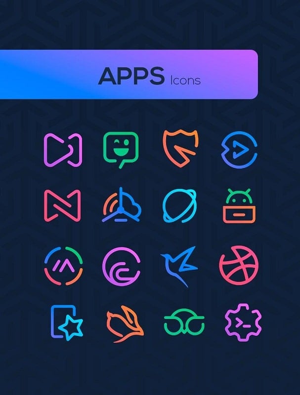 Linebit – Icon Pack Zrzut ekranu 1