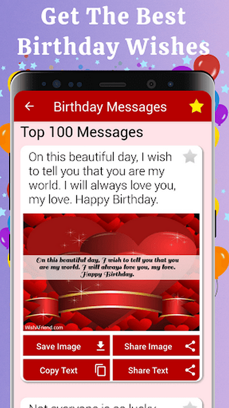 Birthday Cards & Messages Wish Tangkapan skrin 1