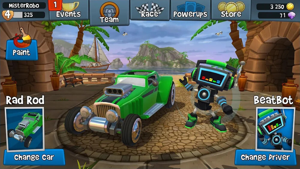 Beach Buggy Racing 2 Mod Ekran Görüntüsü 2