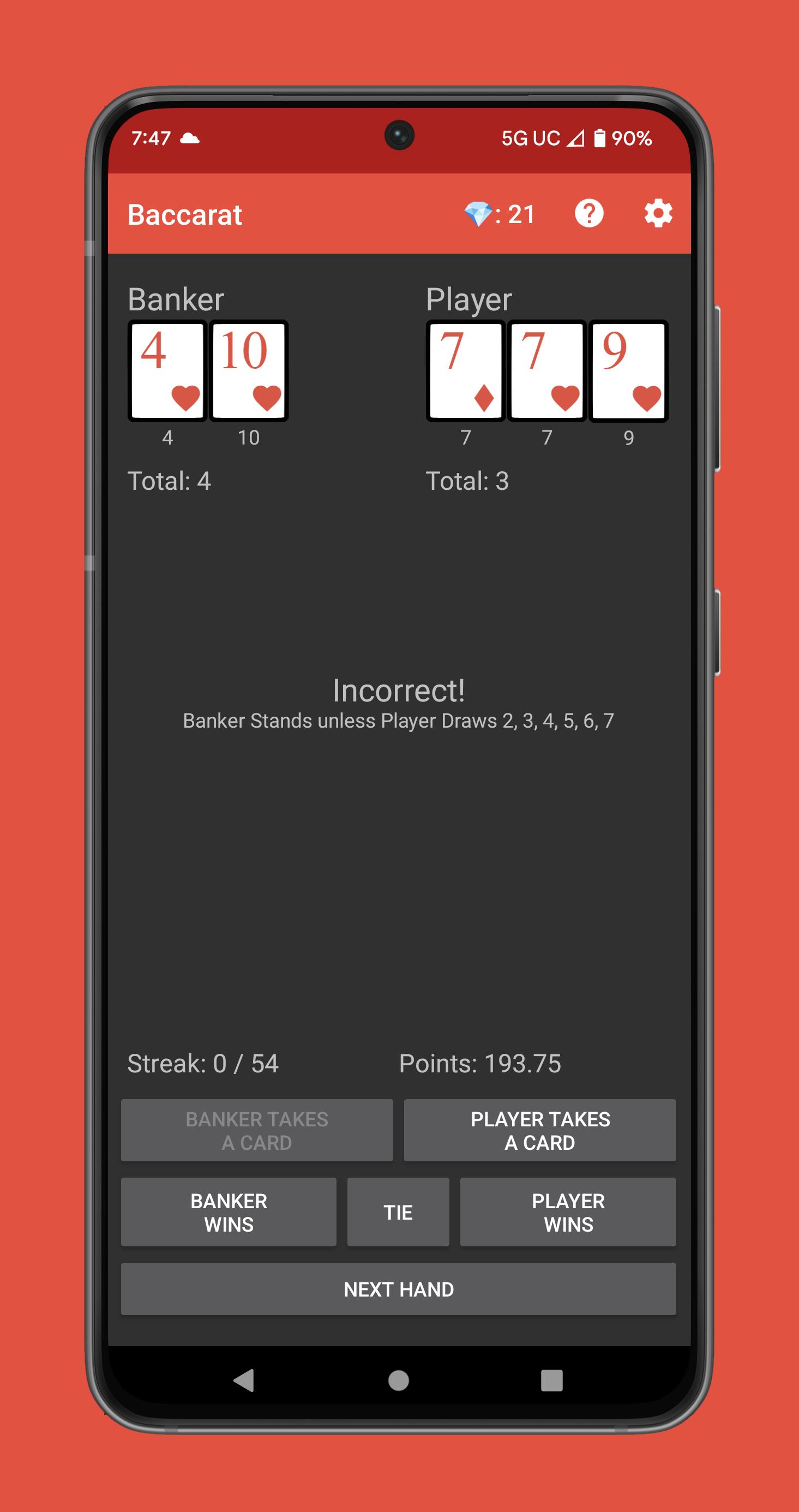 Learn Baccarat Schermafbeelding 1