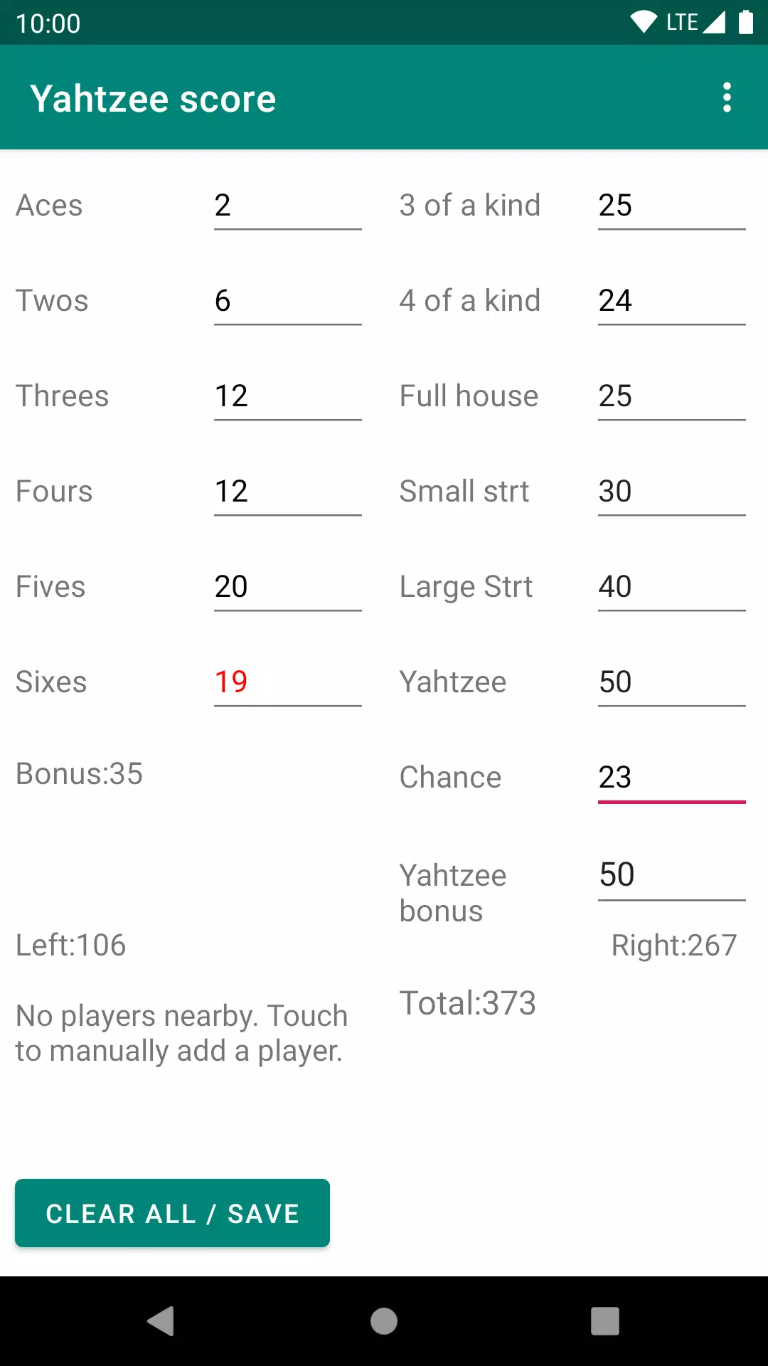 Yatzy score स्क्रीनशॉट 0