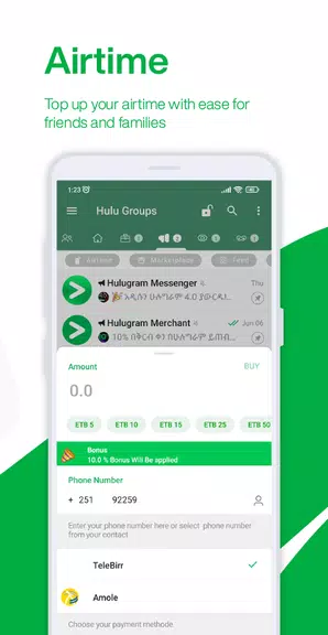 Hulugram Messenger Ảnh chụp màn hình 3