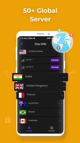 Fire VPN - Vpn Proxy Browser Ảnh chụp màn hình 1