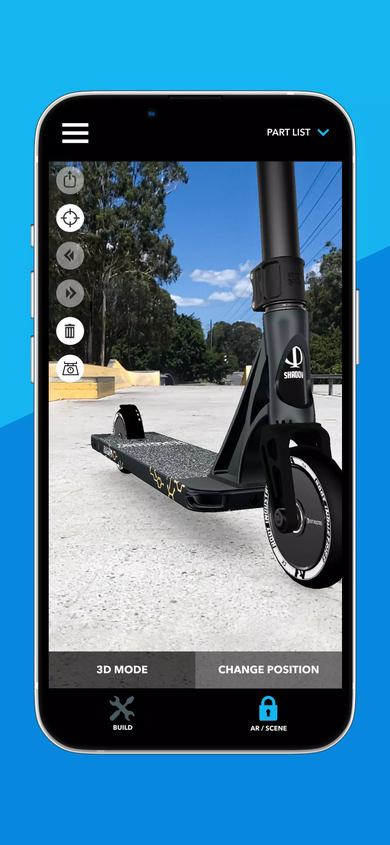 Scooter 3D custom builder Schermafbeelding 3