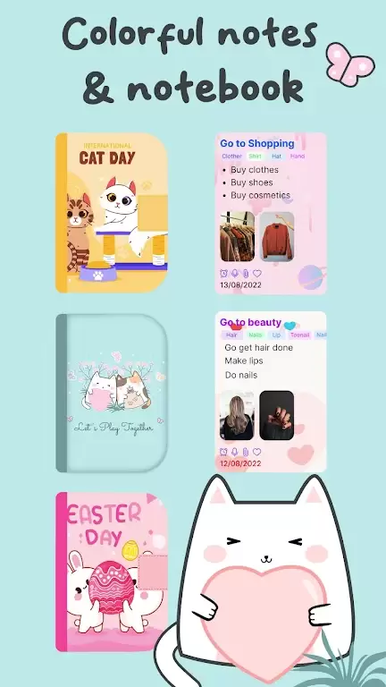 Cute Notes Notebook & Organize Ảnh chụp màn hình 0