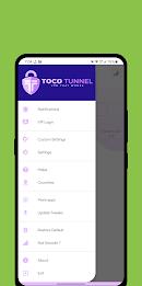 Toco Tunnel VPN ဖန်သားပြင်ဓာတ်ပုံ 1