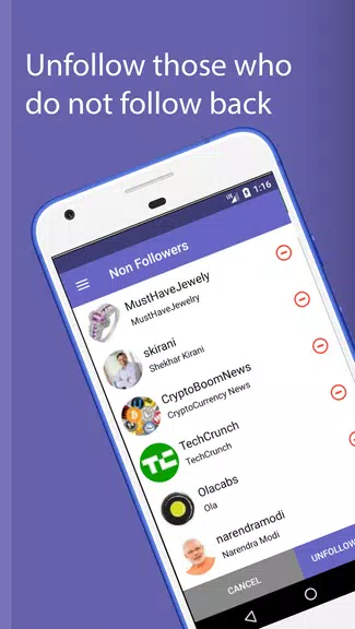 Unfollowers for Twitter Capture d'écran 1