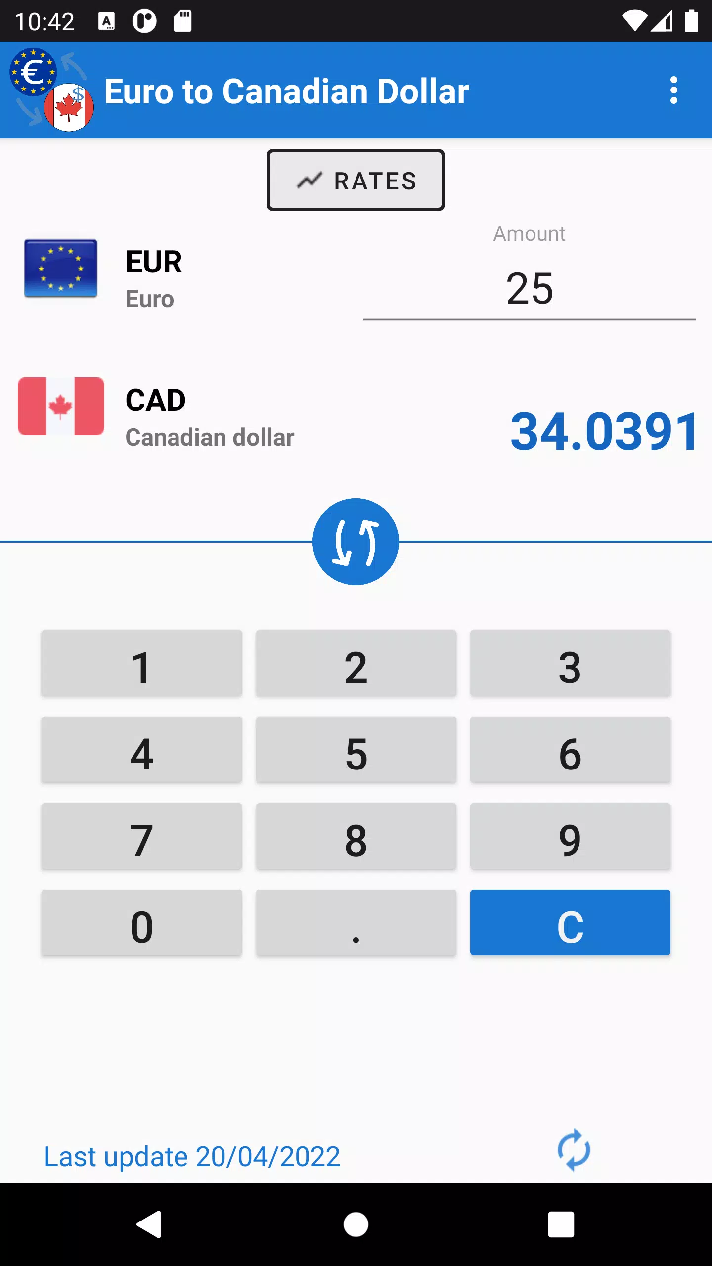 Euro to Canadian Dollar應用截圖第0張