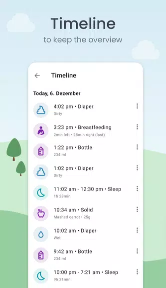 Baby Tracker: Sleep & Feeding Ảnh chụp màn hình 2