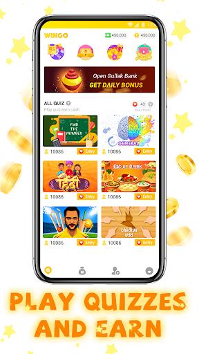 WinGo QUIZ - Earn Money Play Trivia Quiz Screenshot 1