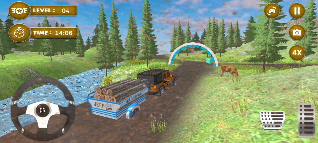 4x4 Mud Jeep Driving Games 3D Schermafbeelding 3