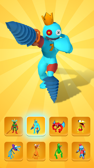 Rainbow Monster - Room Maze Mod Скриншот 1
