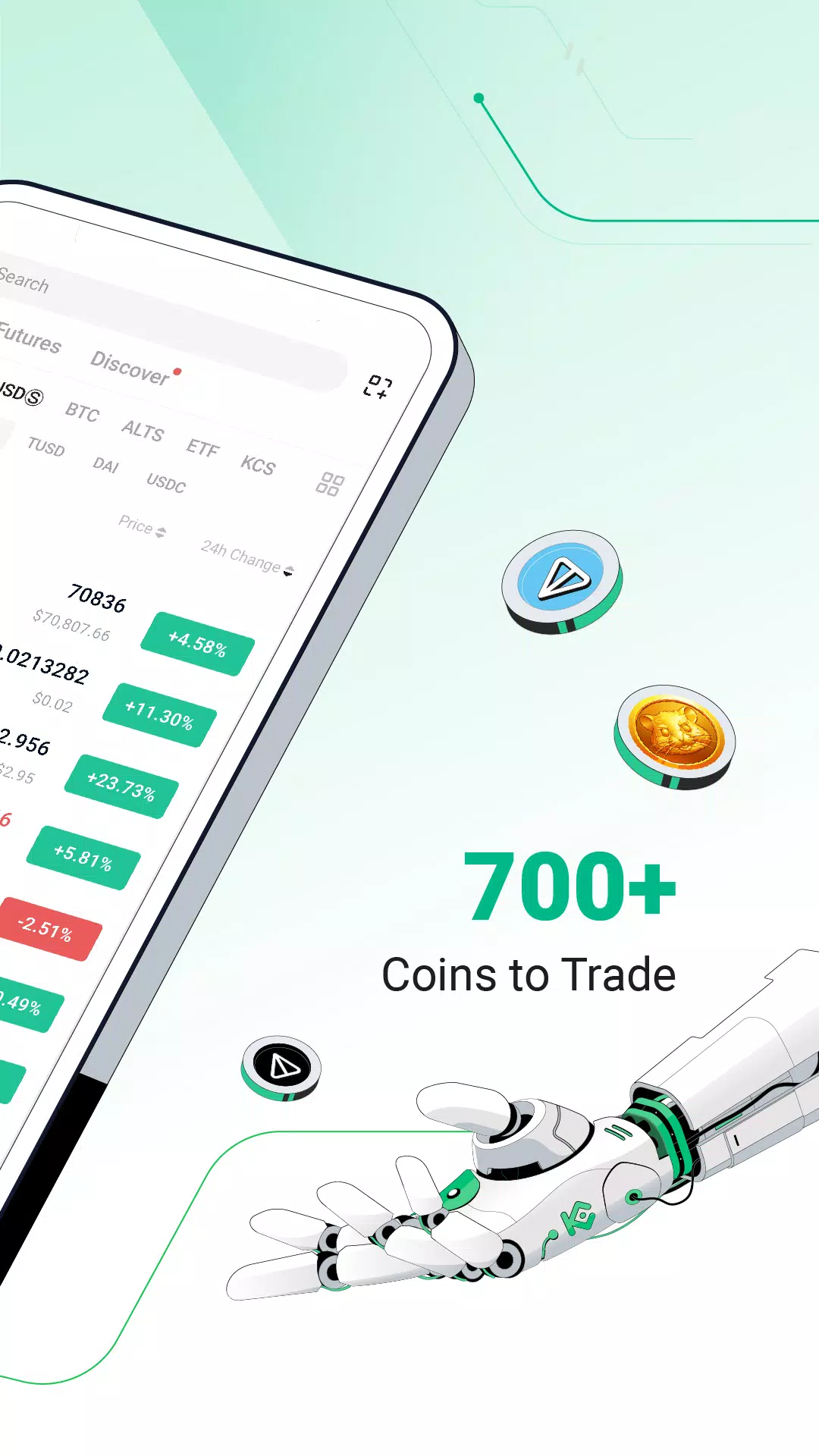 KuCoin - 比特幣BTC、以太坊ETH交易所應用截圖第1張